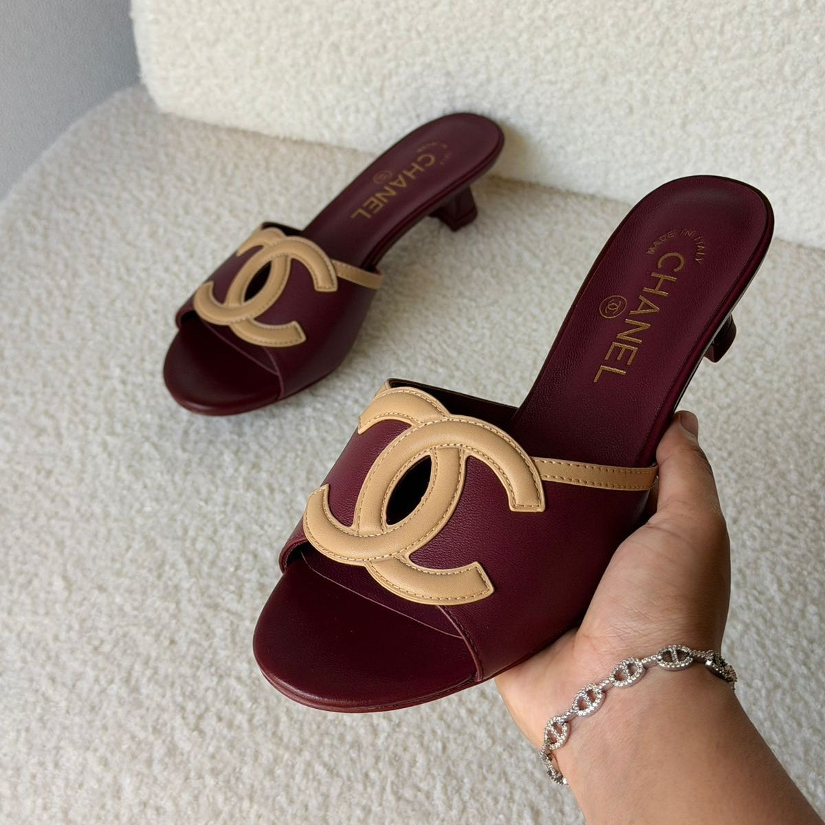 CHANEL Short Heel MULES 26
