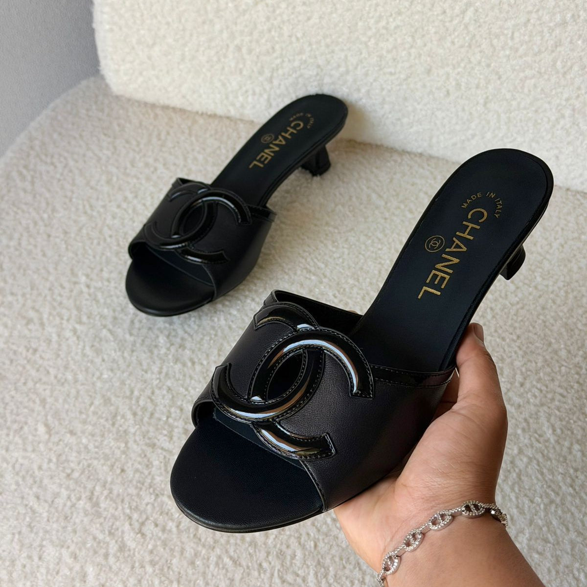 CHANEL Short Heel MULES 26