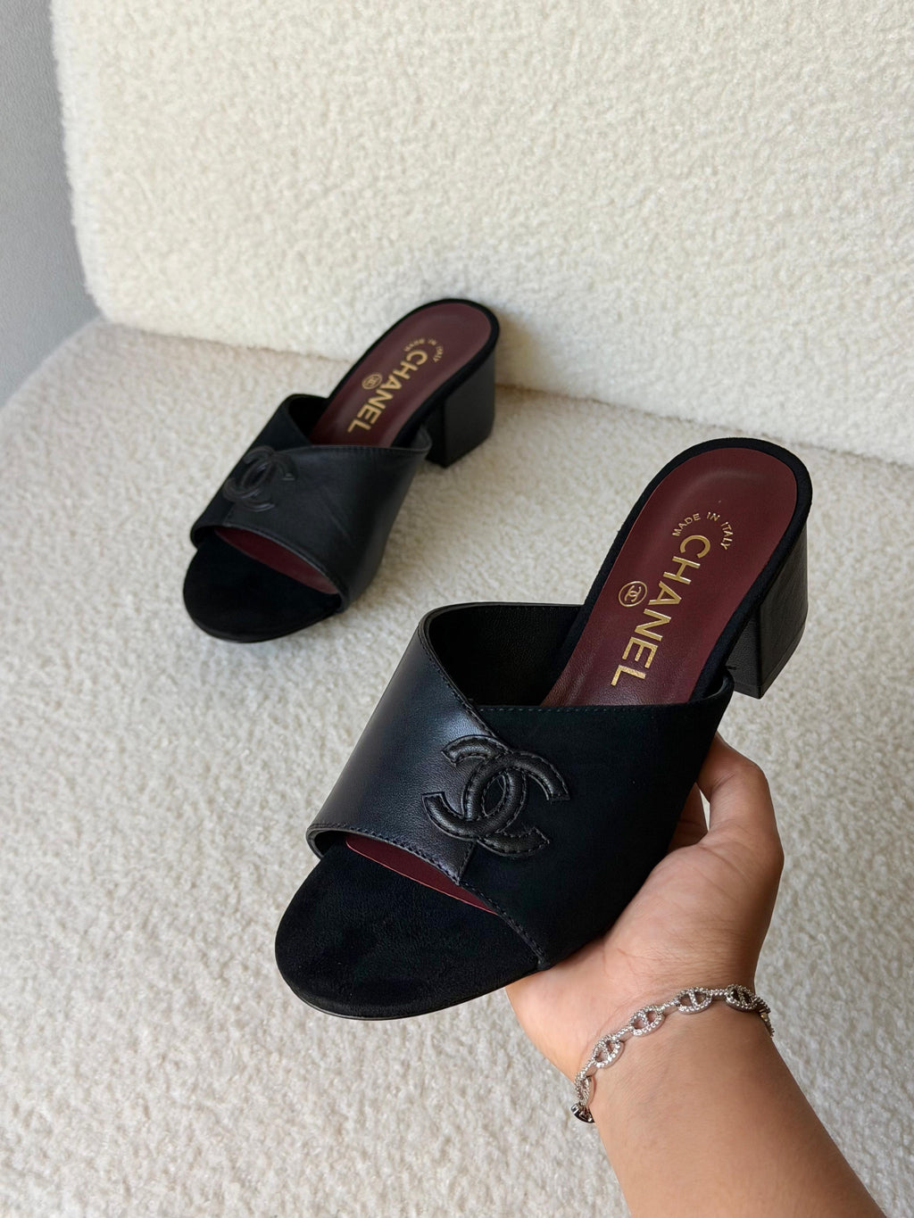 Chanel Mules With Block Heels
