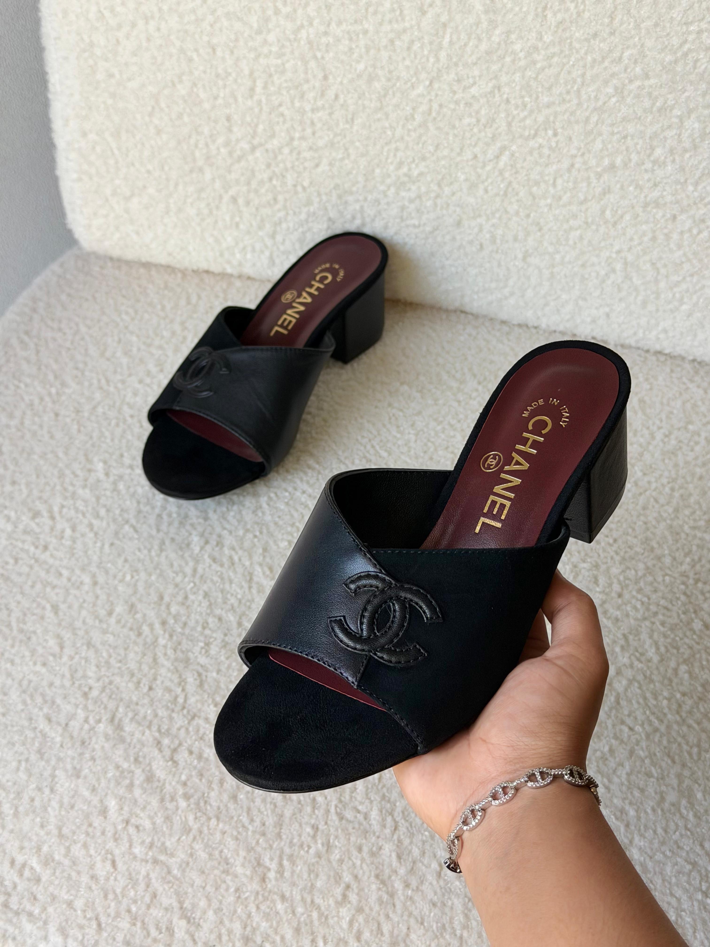 Chanel Mules With Block Heels
