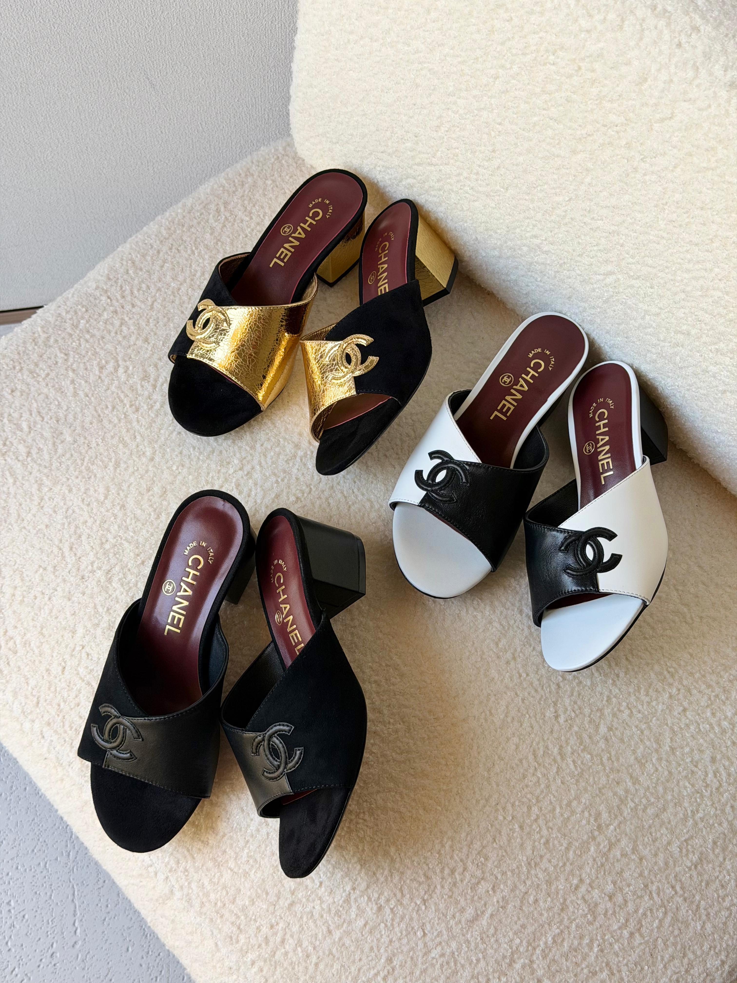 Chanel Mules With Block Heels