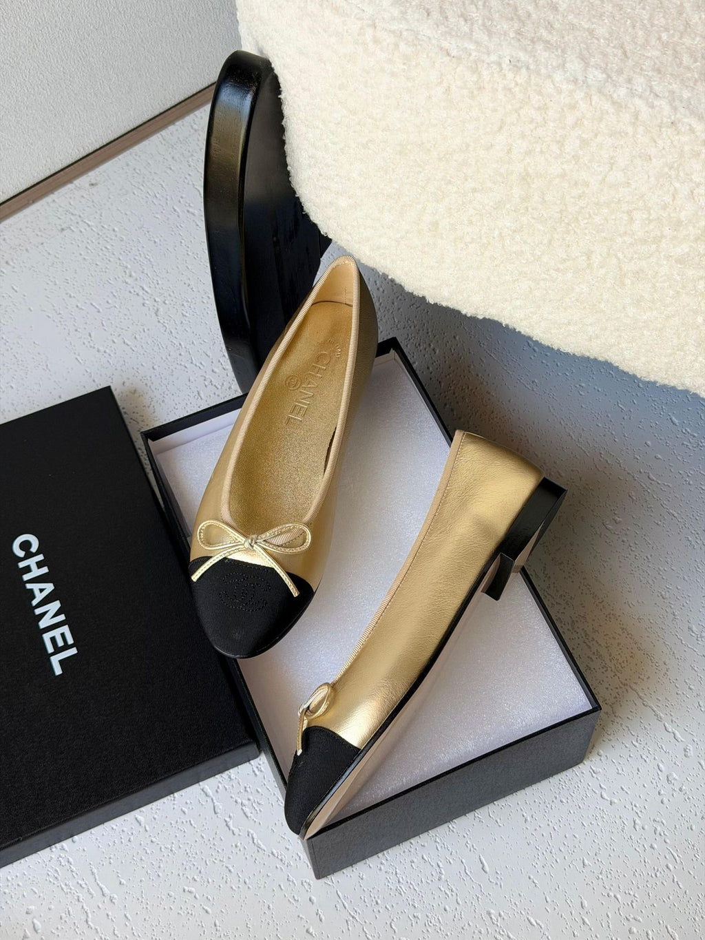 Chanel Ballerina Gold