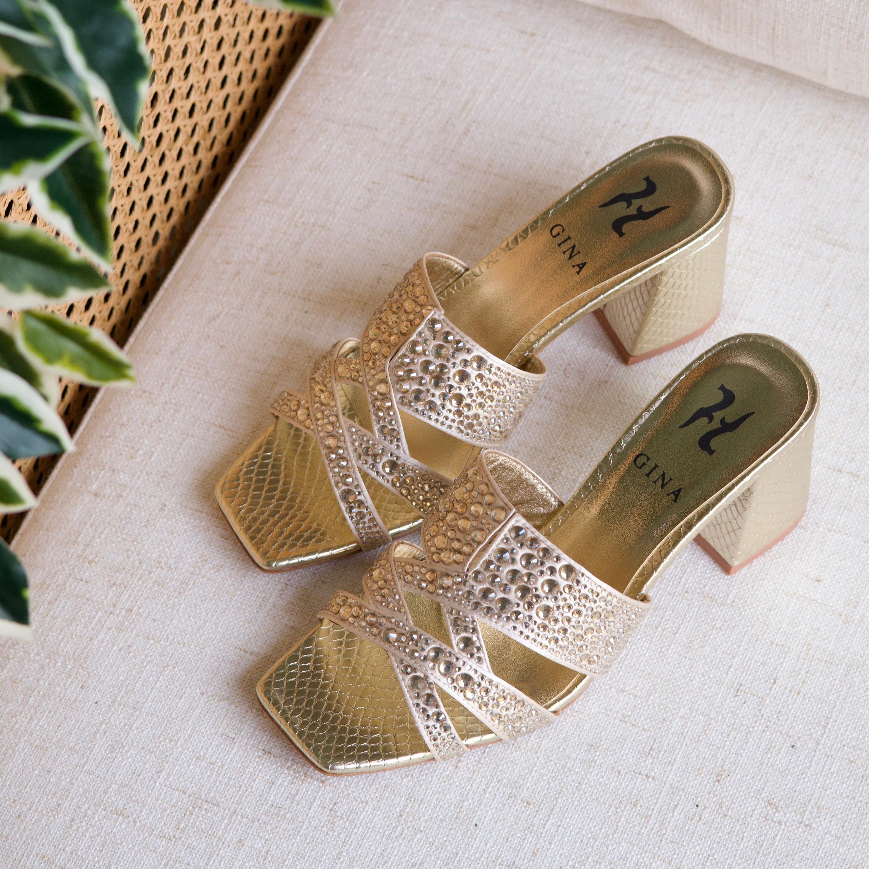 Gina Embellished Sandal (High Heel)