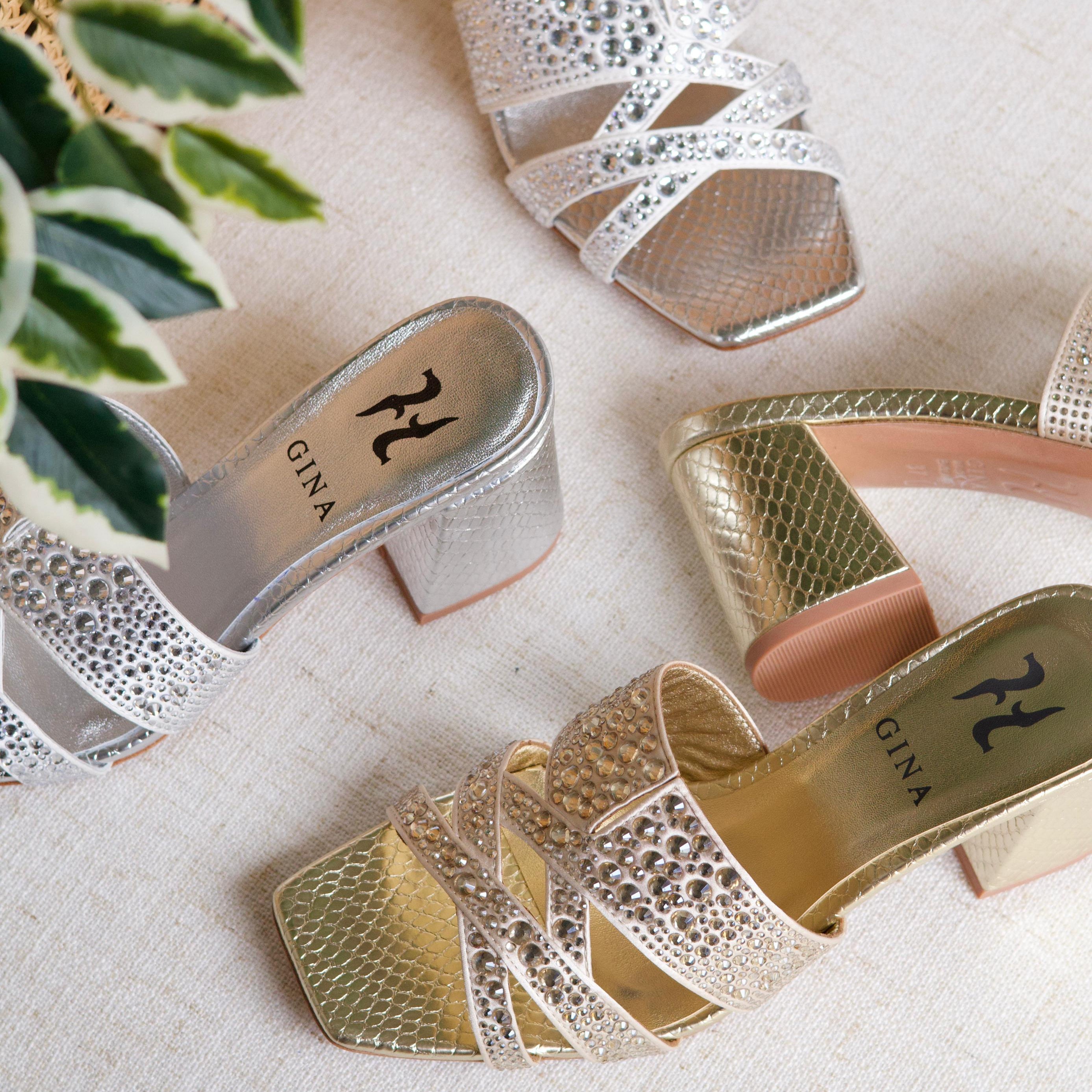 Gina Embellished Sandal (High Heel)