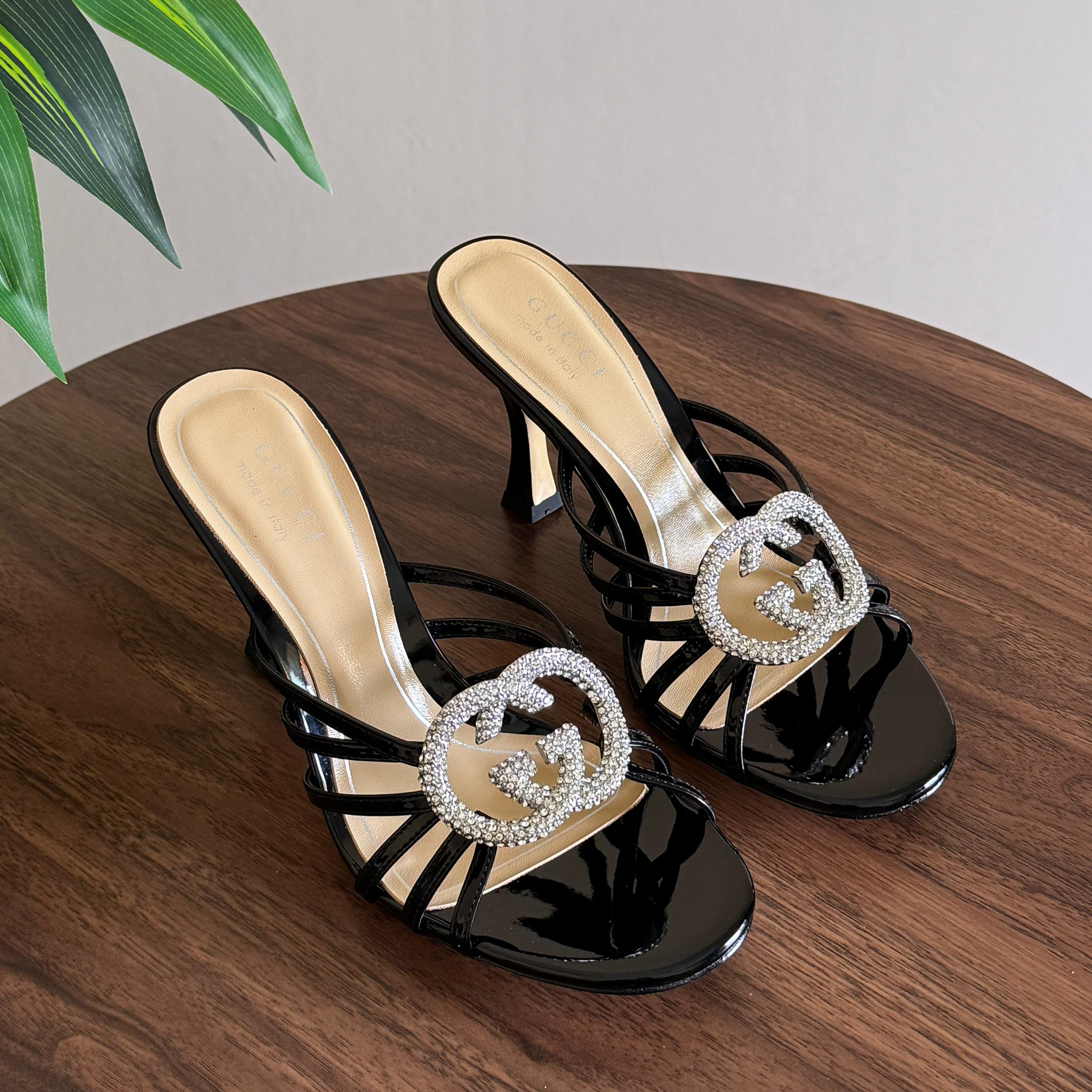 Gucci G 85 Crystal embellished Sandals