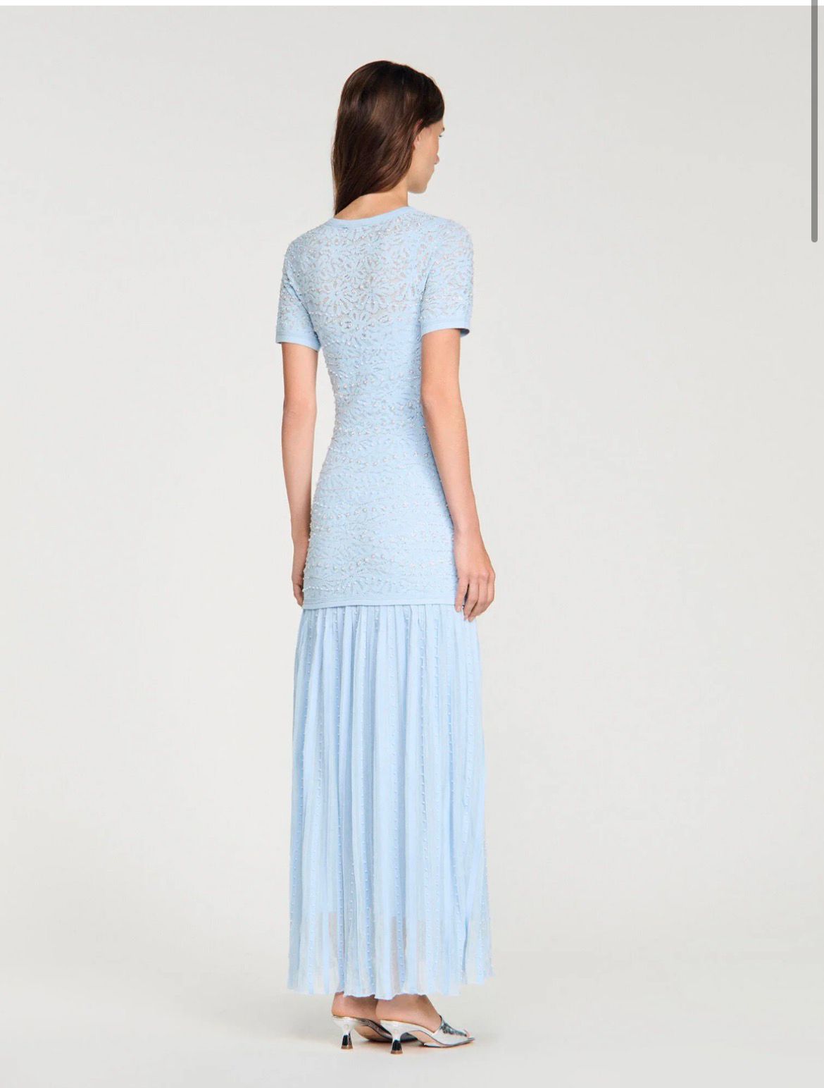 Sandro Long Dress With Jacket