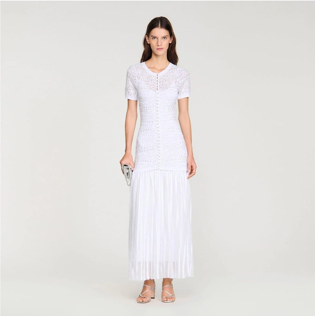 Sandro Long Dress With Jacket