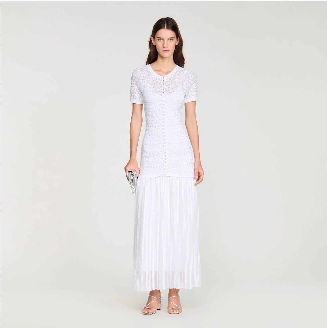 Sandro Long Dress With Jacket